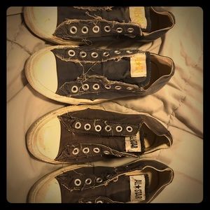 Converse slip-ons. Distressed look. Size 7.